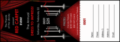 Red Carpet Raffle Ticket