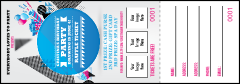 Birthday Party Geometric Raffle Ticket