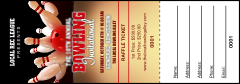 Bowling League Raffle Ticket