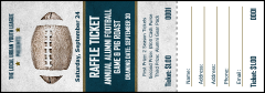 American Football Blue Raffle Ticket