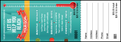 Fundraising Thermometer Raffle Ticket