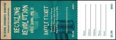 Recycling Symbol Raffle Ticket