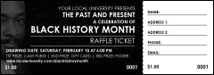 Black History Month Raffle Ticket