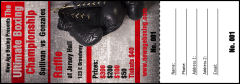 Boxing Gloves Raffle Ticket