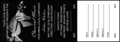 Classical Music Raffle Ticket