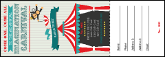 Carnival Monkey Raffle Ticket