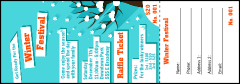 Winter Cut Paper Raffle Ticket