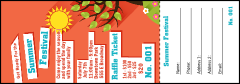 Summer Cut Paper Raffle Ticket