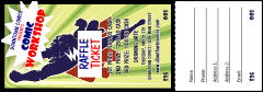 Comic Book Raffle Ticket