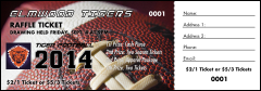 American Football Schedule Raffle Ticket