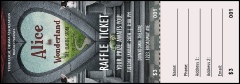 Alice in Wonderland Raffle Ticket