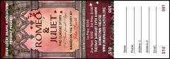 Romeo and Juliet Raffle Ticket