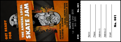 Skateboarding Raffle Ticket