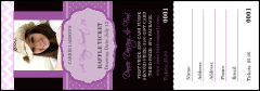 Sweet Sixteen Purple Chevron Raffle Ticket