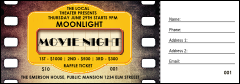 Movie Strip Raffle Ticket