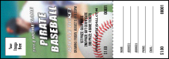 Baseball Schedule Raffle Ticket