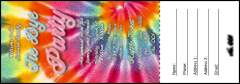 Tie Dye Raffle Ticket