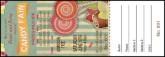 Retro Candy Raffle Ticket