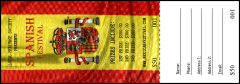 Spanish Flag Raffle Ticket