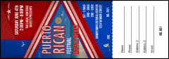 Puerto Rico Flag Raffle Ticket