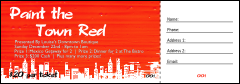 Paint The Town Red Raffle Ticket