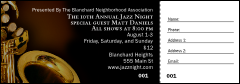 Jazz Raffle Ticket