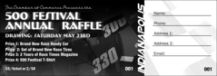 Indianapolis Raffle Ticket (Black and White)