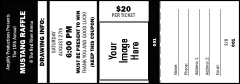 Your Image Raffle Ticket 001 (Black & White)