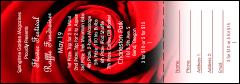Red Rose Raffle Ticket