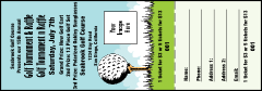 Golf Raffle Ticket 001