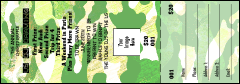 Camouflage Raffle Ticket