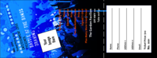 Rock Concert Blue Raffle Ticket