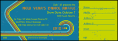 Retro Rainbow Raffle Ticket
