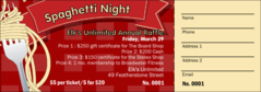 Spaghetti Raffle Ticket
