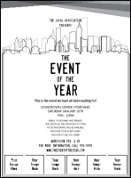 All Purpose Skyline Black and White Image Flyer