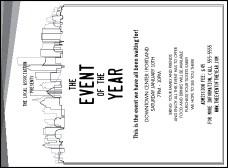 All Purpose Skyline Black and White Invitation