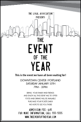 All Purpose Skyline Black and White Poster