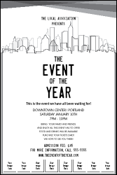 All Purpose Skyline Black and White Image Poster