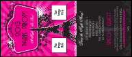 Paris Pink and Black VIP Pass