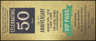 50th Anniversary VIP Pass