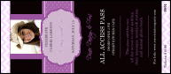 Sweet Sixteen Purple Chevron VIP Pass