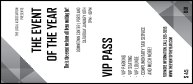 All Purpose  Corners Black and White VIP Pass