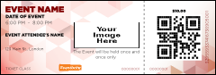 Red Geo QR Event Ticket