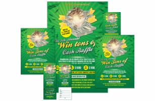Cash Raffle Green Event Kit