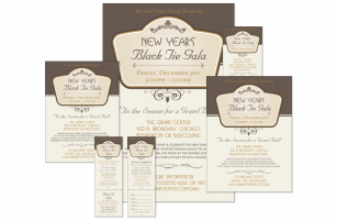 Classic Brown Pinstripe Event Kit