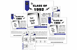 Class Reunion Mascot Blue Event Kit