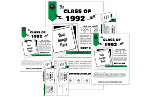 Class Reunion Mascot Green Event Kit