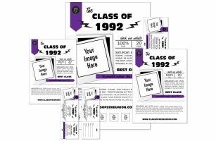 Class Reunion Mascot Purple Event Kit