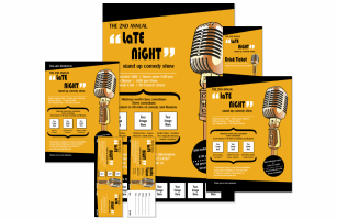 Comedy Retro Microphone Event Kit