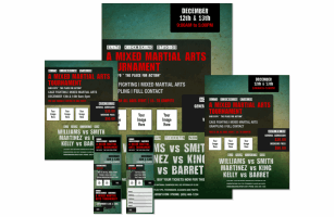 Contemporary Mixed Martial Arts Event Kit